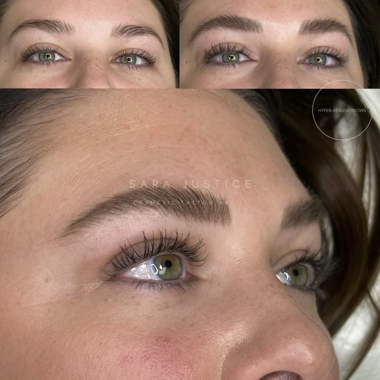 before and after Hyper-Realism Brows treatment