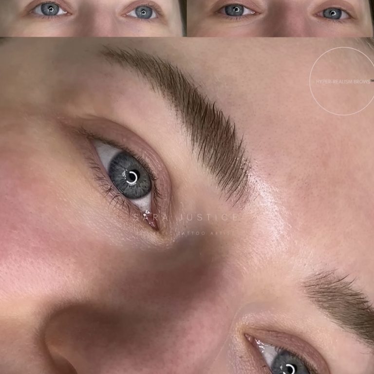 before and after Hyper-Realism Brows treatment