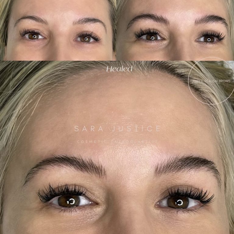 before and after Hyper-Realism Brows treatment